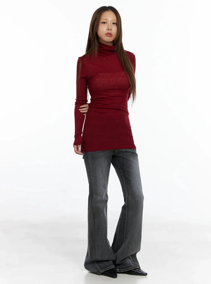 slim-fit-thumbhole-turtleneck-top-id503