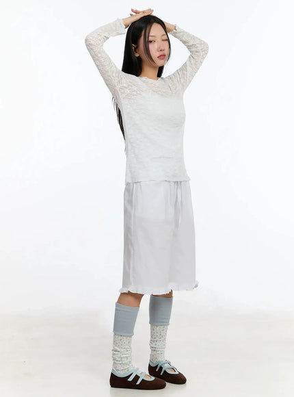 Frilled Cotton Shorts IM509