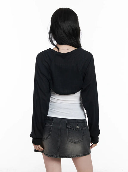 Chic Knit Ribbon Cardigan CA510