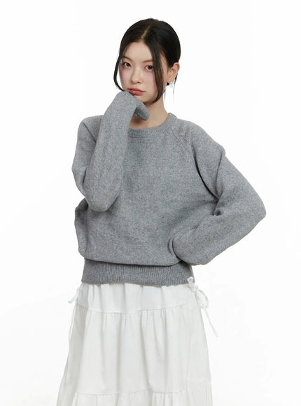classic-loose-fit-sweater-f502 / Gray