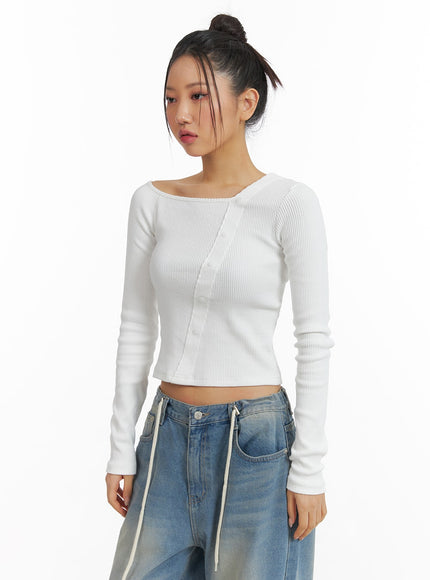 ribbed-button-long-sleeve-top-cj429