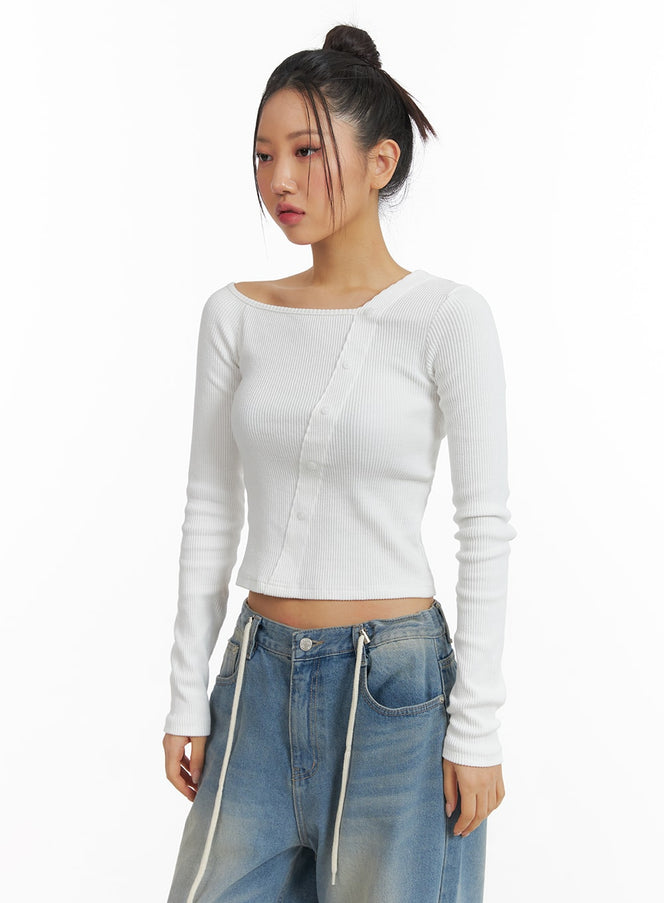 ribbed-button-long-sleeve-top-cj429