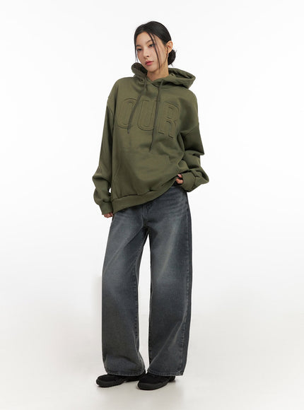 Oversized Embroidered Hoodie IJ503