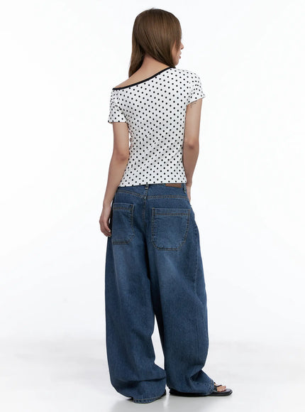Shuhua Washed Wide-Leg Denim Jeans CL510