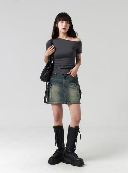 mini-cargo-denim-skirt-cl318