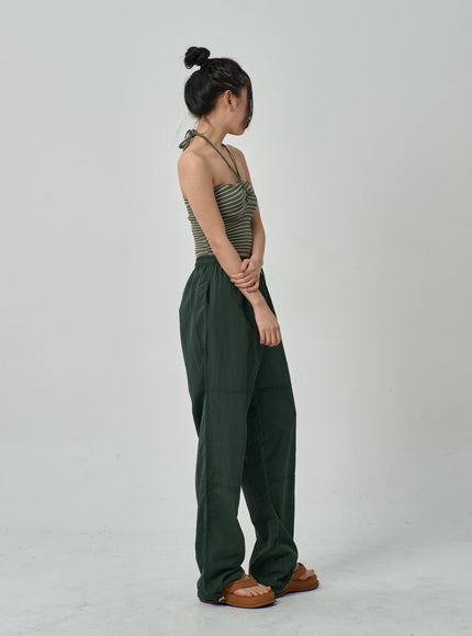 Drawstring Baggy Track Pants IF309