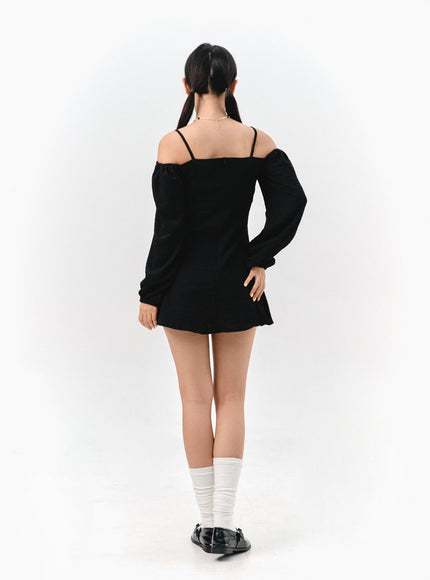 off-shoulder-shirred-mini-dress-is301