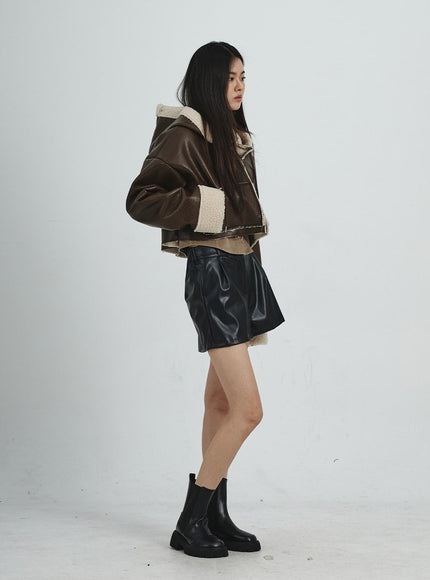 Faux Leather Shorts CD06