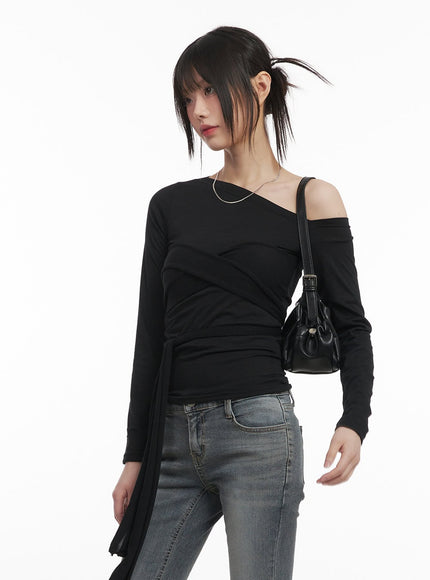 Wrap Asymmetric Slim-Fit Top CF518