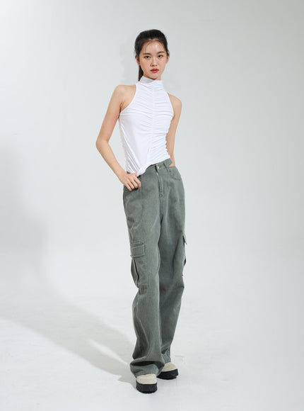 Cut Out Cargo Pants IY318