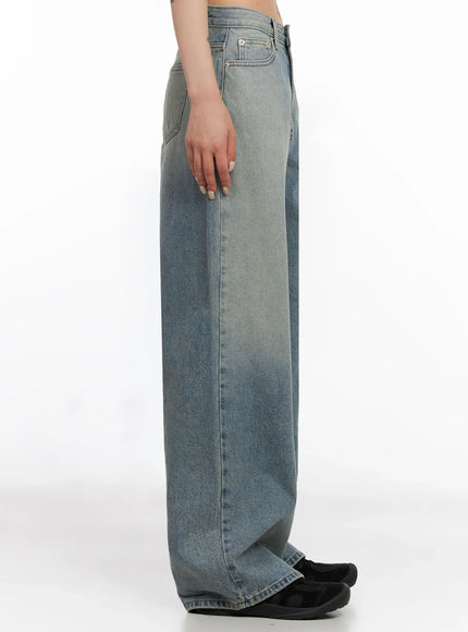 Elani Light Washed Wide Leg Jeans IS508