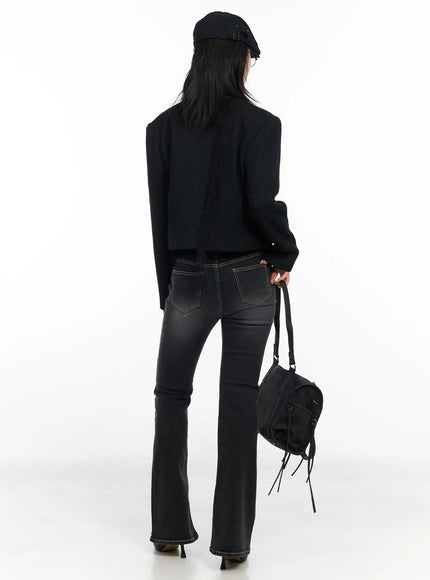 Tweed Snap Button Jacket CF527