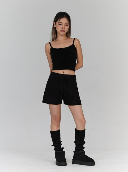 Velvet Crop Knit Tank Top CN18