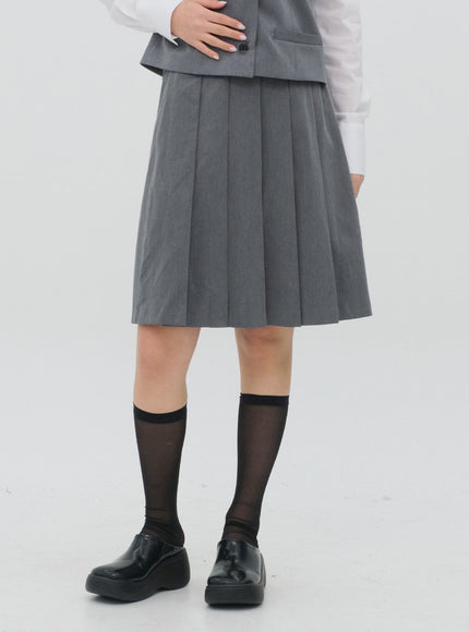 Pleated Midi Skirt CG08