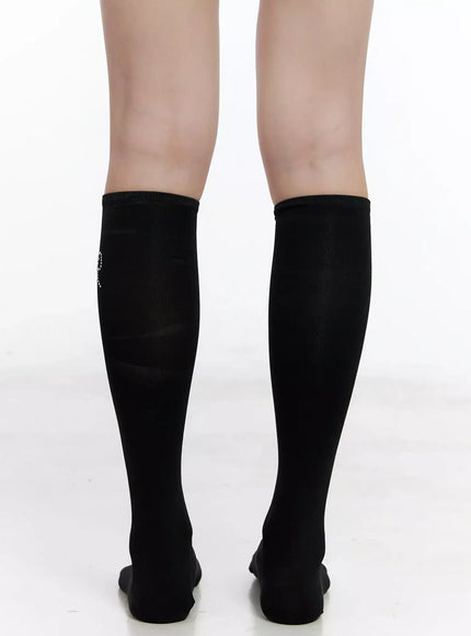 Rhinestone Heart Knee-High Socks IL531