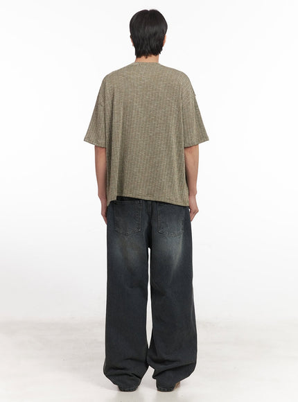 Men's Ribbed Crewneck Tee IA511