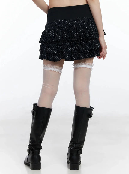 polka-dot-ruffle-mini-skirt-if505