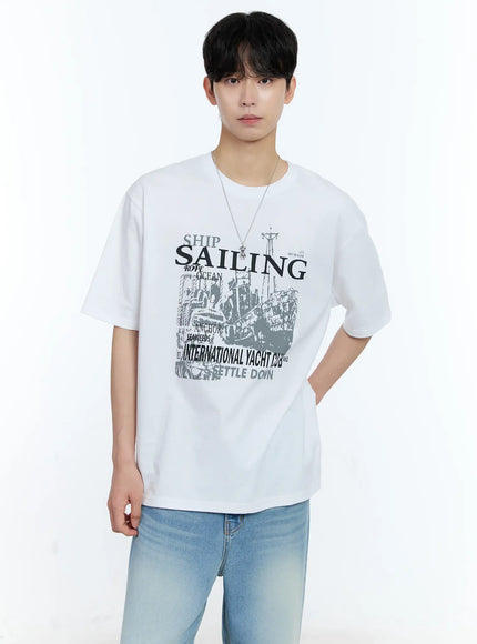 Men's Sailing Graphic T-Shirt IL529