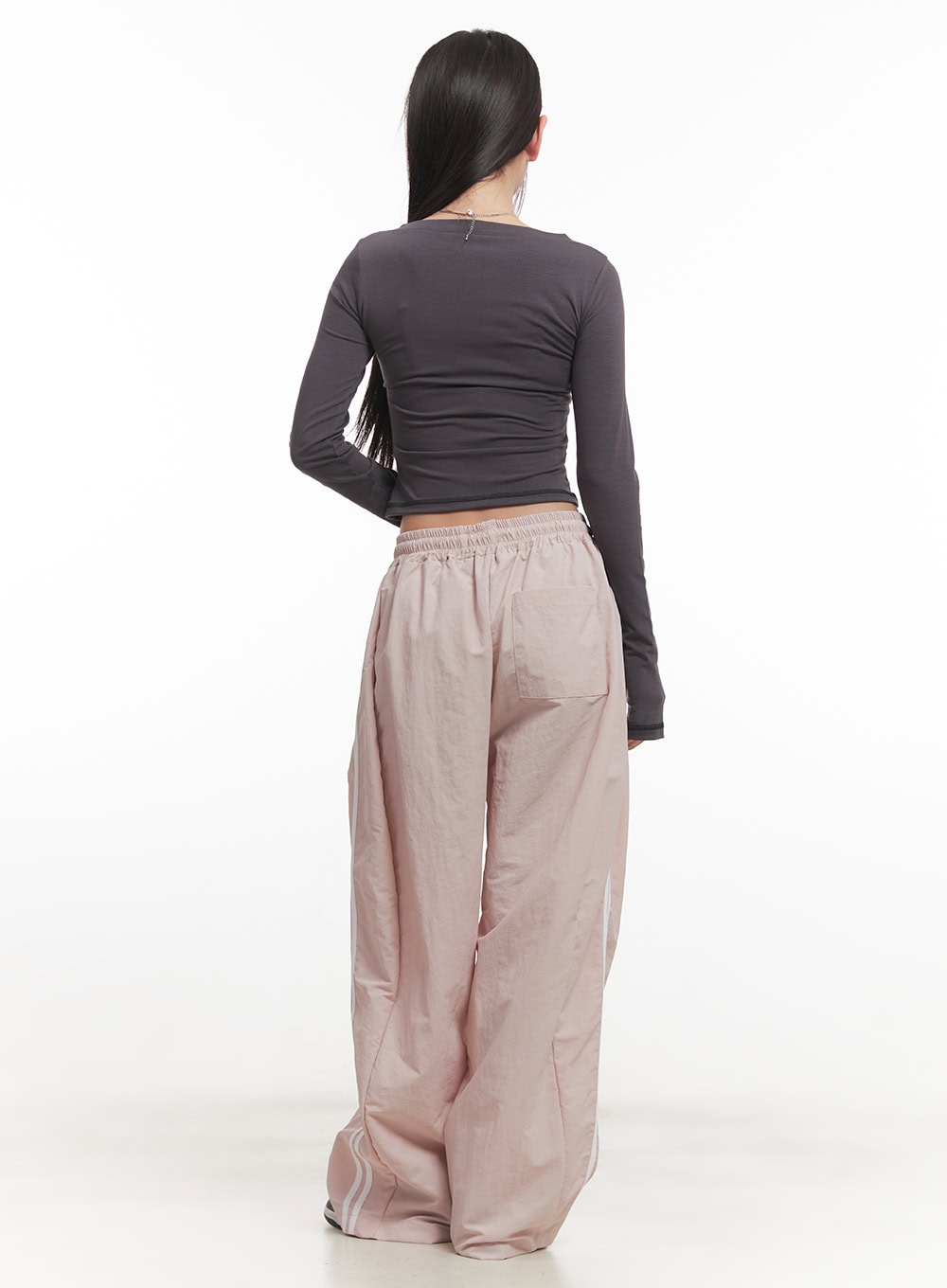 Wide Leg Stripe Track Pants CF524