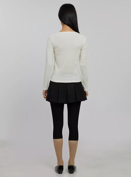 Slim Fit Ribbed Top IJ509