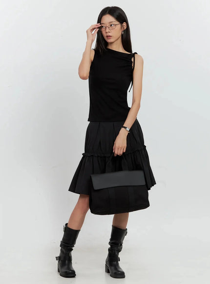 pleated-nylon-midi-skirt-is516