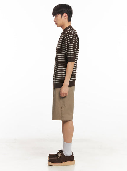 mens-roll-up-cotton-shorts-dark-beige-ia518