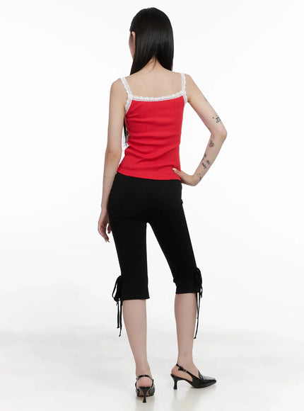 Lace Trim Tank Top IS508