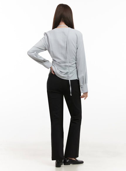 Slim-Fit Flared Slacks IF505