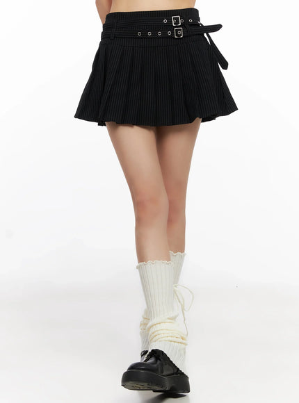 double-belt-pleated-mini-skirt-in503