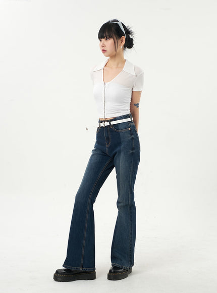 Dark Wash Bootcut Jeans CA328