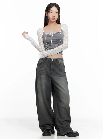lace-trim-shirred-ribbon-camisole-cl508