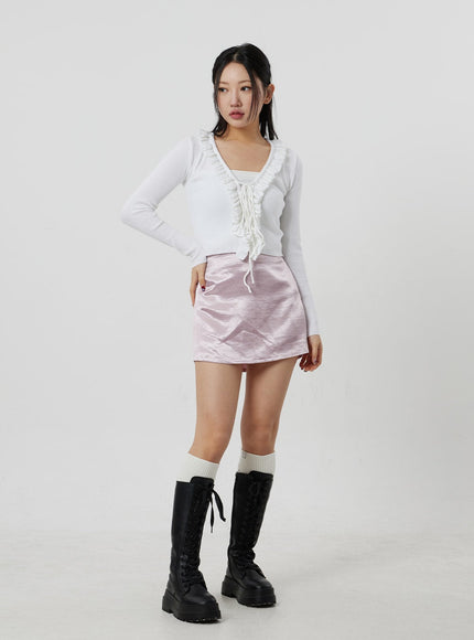Satin Mini Skirt CJ330