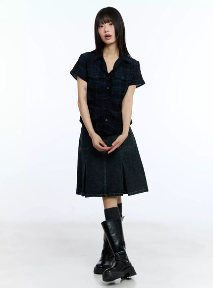 slim-fit-plaid-short-sleeve-shirt-iu523
