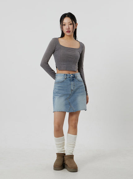 Denim Mini Skirt CF302