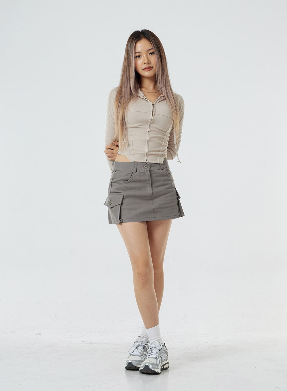 Pocket Low Rise Miniskirt CS02