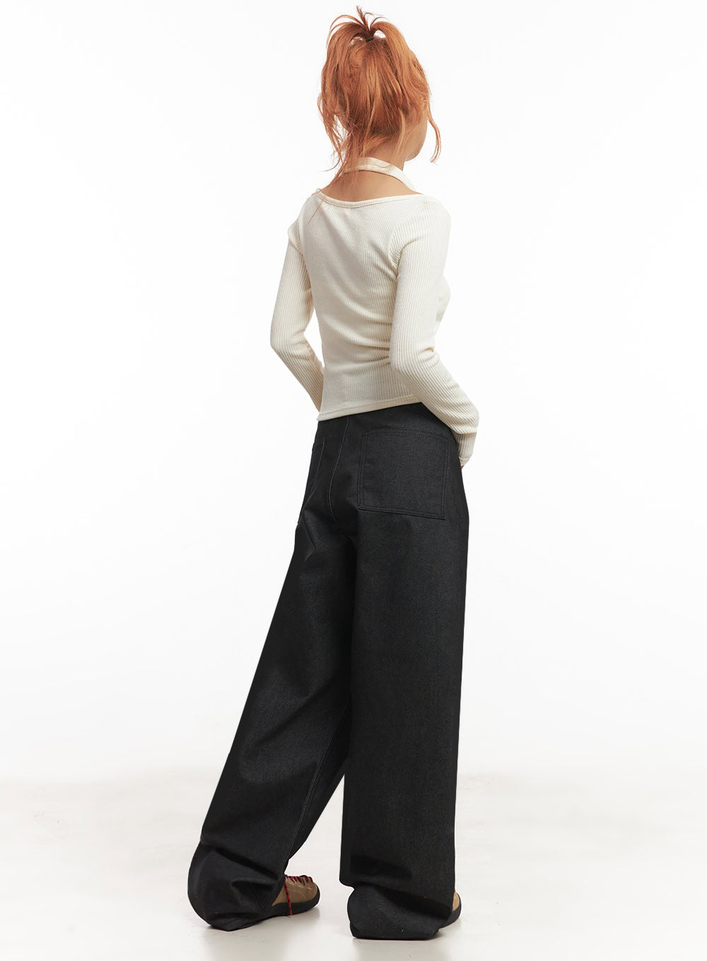 Kassandra Wide-Leg Baggy Jeans IA515