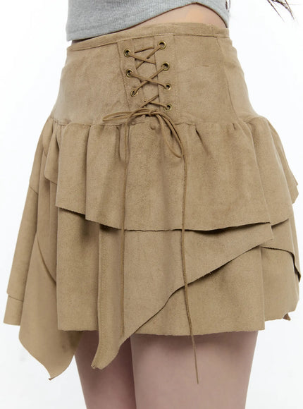 asymmetric-suede-string-tie-skirt-cn517