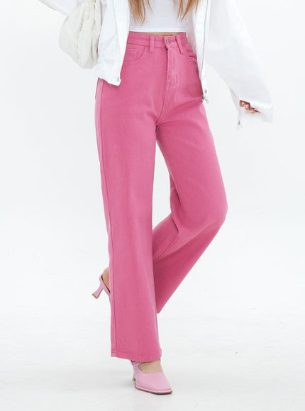 Pink Color Wide Leg Cotton Pants CM18