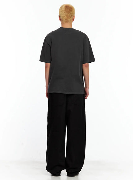 Men's Wide-Leg Cotton Pants IL511