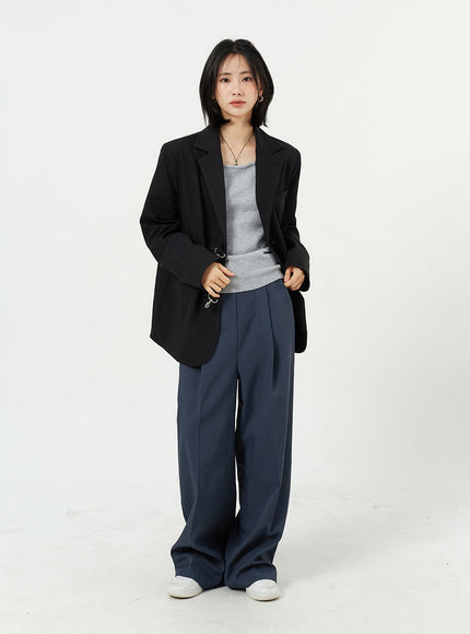 Wide Leg Tailored Pants OM309
