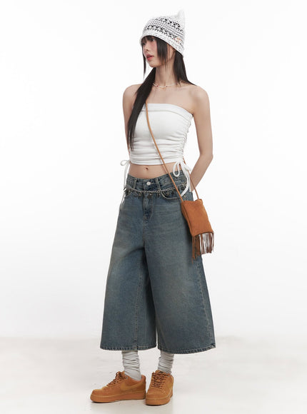 Side Ruched Tube Top CM520
