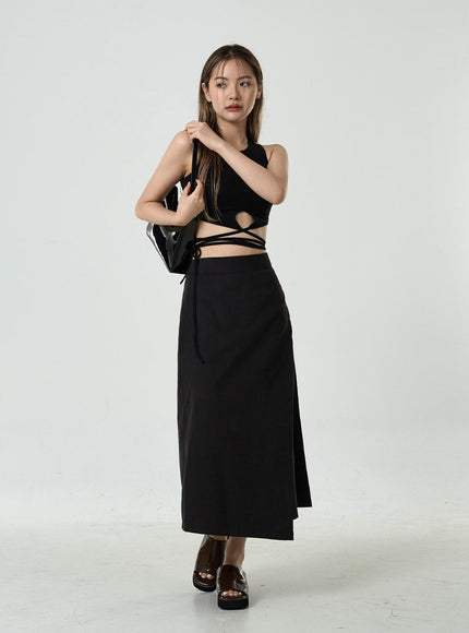 Waist Strap Cropped Tank Top CU8