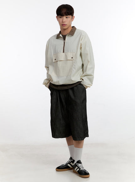 Men's Two-Tone Anorak Jacket IA507