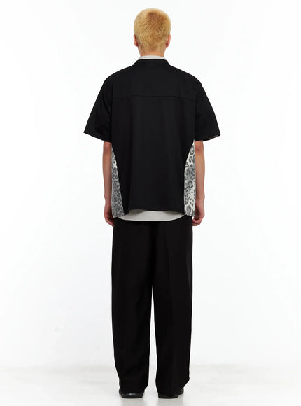 Men's Pleated Wide-Leg Pants IL511