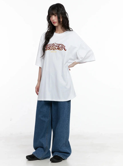 Oversized Statement Graphic T-Shirt IL528