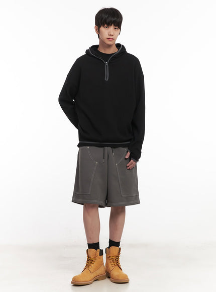 mens-half-zip-waffle-knit-hoodie-im519