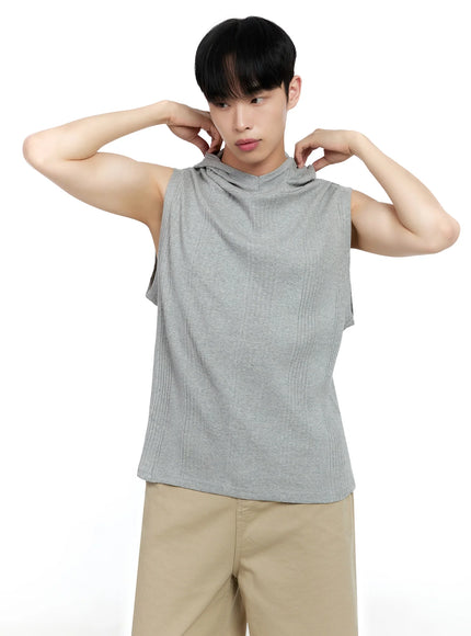 Men's Knit Tank Hoodie IG520