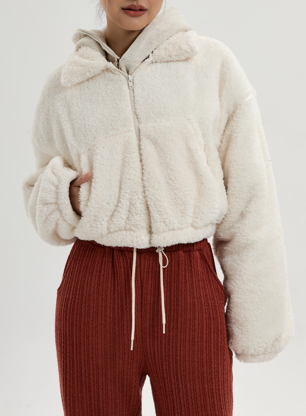 Elastic Wide Knit Pants CN14