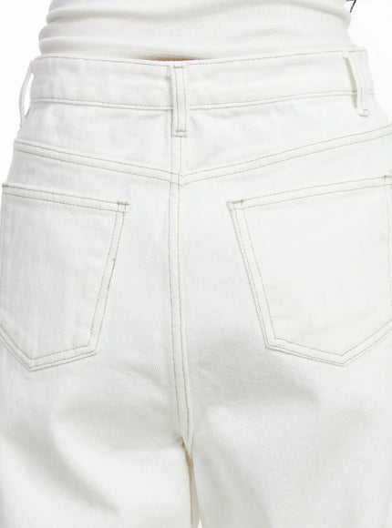 Cielo Fleece-Lined Wide Leg Jeans IJ529