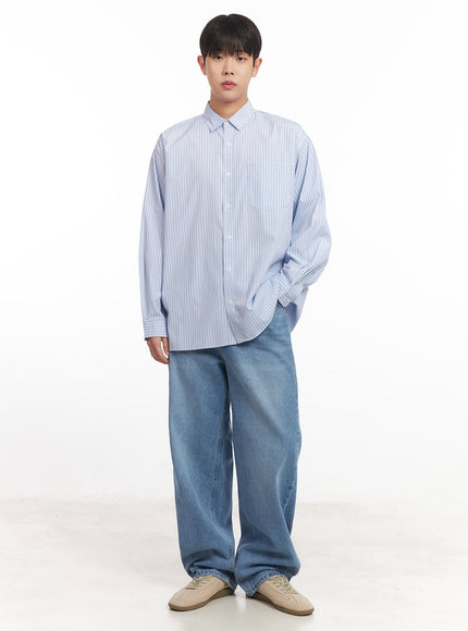 Men's Classic Stripe Collared Shirt IM527